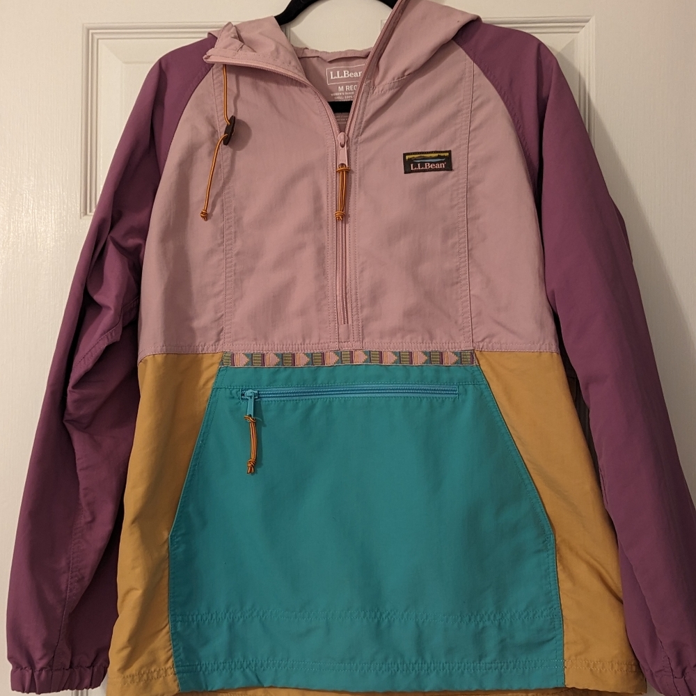 LL Bean Women's Mountain Classic Anorak Multicolor Size M